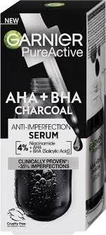 Produktbild Garnier Pure Active AHA + BHA Charcoal Serum (30 ml)