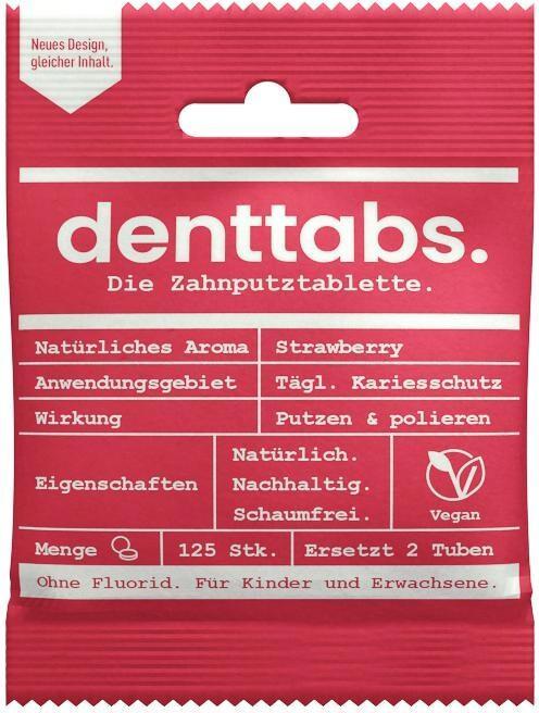 Image du produit Denttabs Fraise sans fluorure