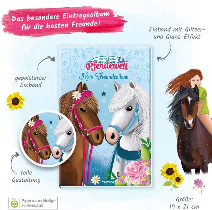 Produktbild Mein Freundealbum - Meine bunte Pferdewelt (Deutsch, Anja Angelmahr, 2018)