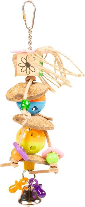 EBI Duvo+ Birdtoy Buntes Spielzeug mit Kokos + Glocken