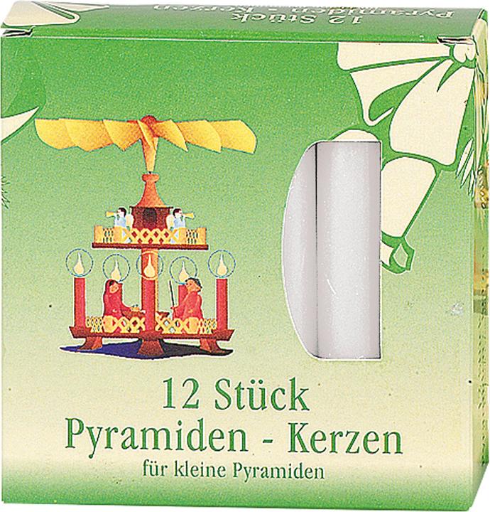 Candela piramidale 10cm Ø1,7cm bianco 12 Pack (12 pz.)