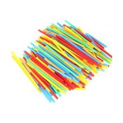 Kruzzel Blöcke - Strohhalme - Set 408-tlg. 22408, Stro, Veelkleurig