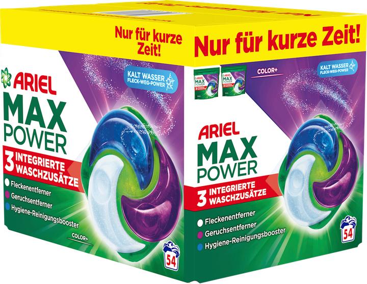 Actual product image Ariel MaxPower Pods Color Waschmittelpods 54 WL (54 Washing cycles)