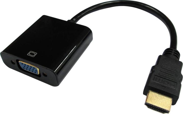 Image du produit DLH Adaptateur HDMI Mâle Vers VGA Femelle Avec Port Audio (HDMI, Micro USB, 16 cm)