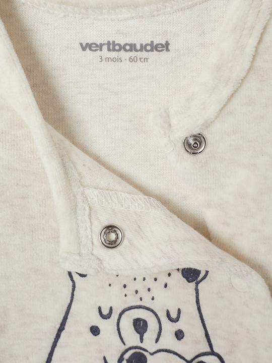 Produktbild Vertbaudet 2er-Pack Baby Samt-Strampler mit Schrift Oeko-Tex (80)