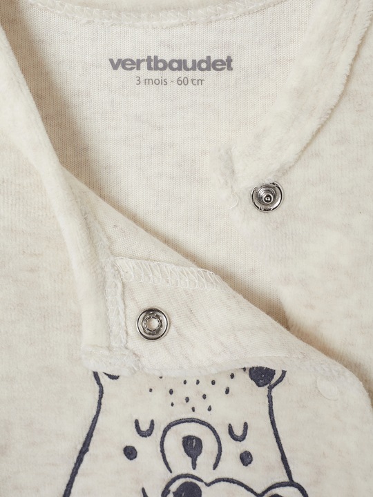 Actual product image Vertbaudet 2er-Pack Baby Samt-Strampler mit Schrift Oeko-Tex (80)