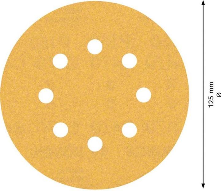 Produktbild Bosch Professional Zubehör EXPERT C470 Schleifpapier mit 8 Löchern für Exzenterschleifer, 125 mm, G 150, 50-tlg. (150)