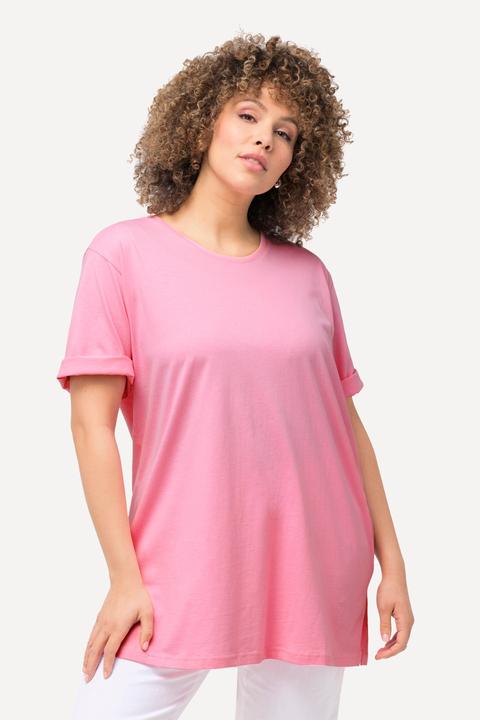 Actual product image Ulla Popken Basic Round Neck Short Sleeve Relaxed Fit Tee (60)