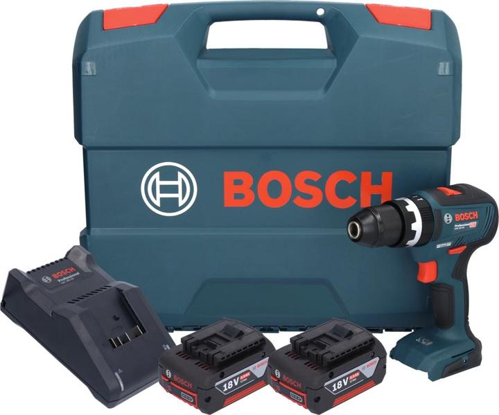 Actual product image Bosch Professional Bosch GSB 18V-55 Professional Battery Impact Drill 18 V 55 Nm Brushless ( 0615990L7C ) + 2x (Rechargeable battery operated)