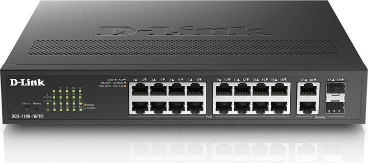 Actual product image D-Link D-LINK 18-Port PoE+ Gigabit Smart Managed Switch (18 ports)