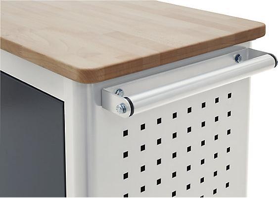 Actual product image kaiserkraft Assembly trolley, width 965 mm, 1 double door cupboard, light grey/charcoal.