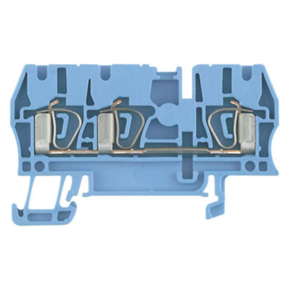 Weidmüller Doorvoerklemmenblok ZDU 2,5/3AN BL, Elektronica benodigdheden + Behuizing, Blauw
