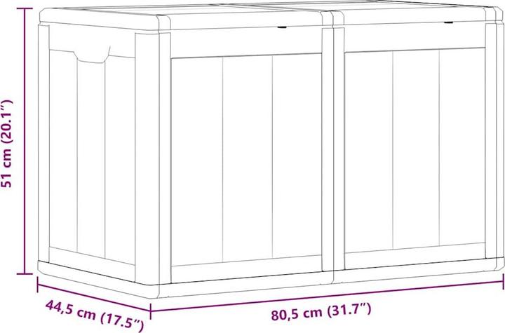 Actual product image vidaXL Garten-Aufbewahrungsbox