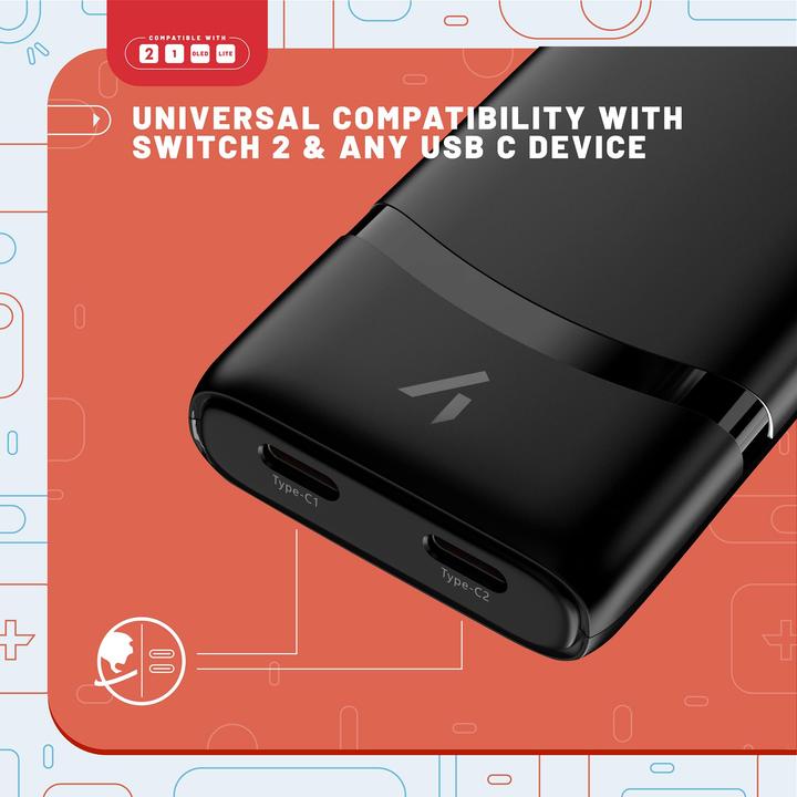 Productafbeelding Stealth Slim Power Adapter (Switch, Switch Lite, Switch 2, Switch OLED)