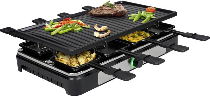 Produktbild Tristar Gourmetstel RA-2746 - Gourmetset Raclette 8 personen - Met regelbare thermostaat - Zwart/RVS