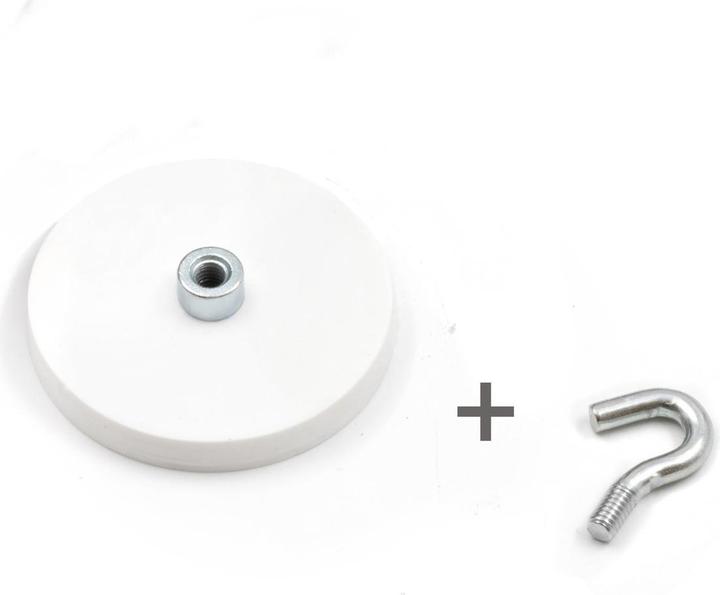 Produktbild Supermagnete Magnetsystem gummiert mit Haken