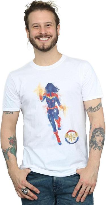 Actual product image Mens Avengers Endgame Painted Captain T-Shirt (S)