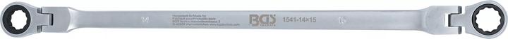 Actual product image BGS Double Swivel Head Ratchet Wrench | 14 x 15 mm (14 mm, 15 mm)