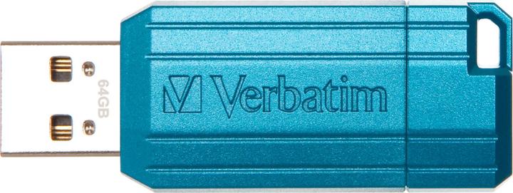 Actual product image Verbatim Store n Go 64GB Pinstripe USB 2.0 caribbean blue (64 GB, USB-A)