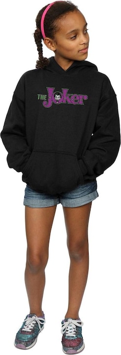 Image du produit - Sweat à capuche THE JOKER CRACKLE LOGO - Fille (152, 158)