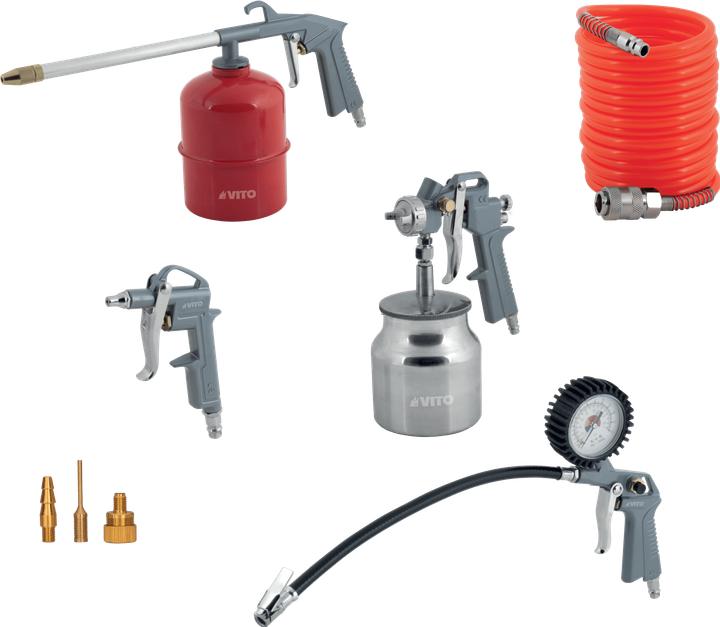 Image du produit VITO Kit D'Accessoires Air Comprime De 8 Pieces