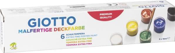 Giotto Ready-to-paint opaque colour 6x18ml (Sorted, 18 ml)