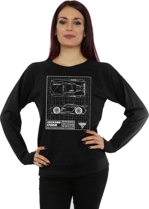 Actual product image Disney Womens/Ladies Cars Jackson Storm Blueprint Sweatshirt (XL)