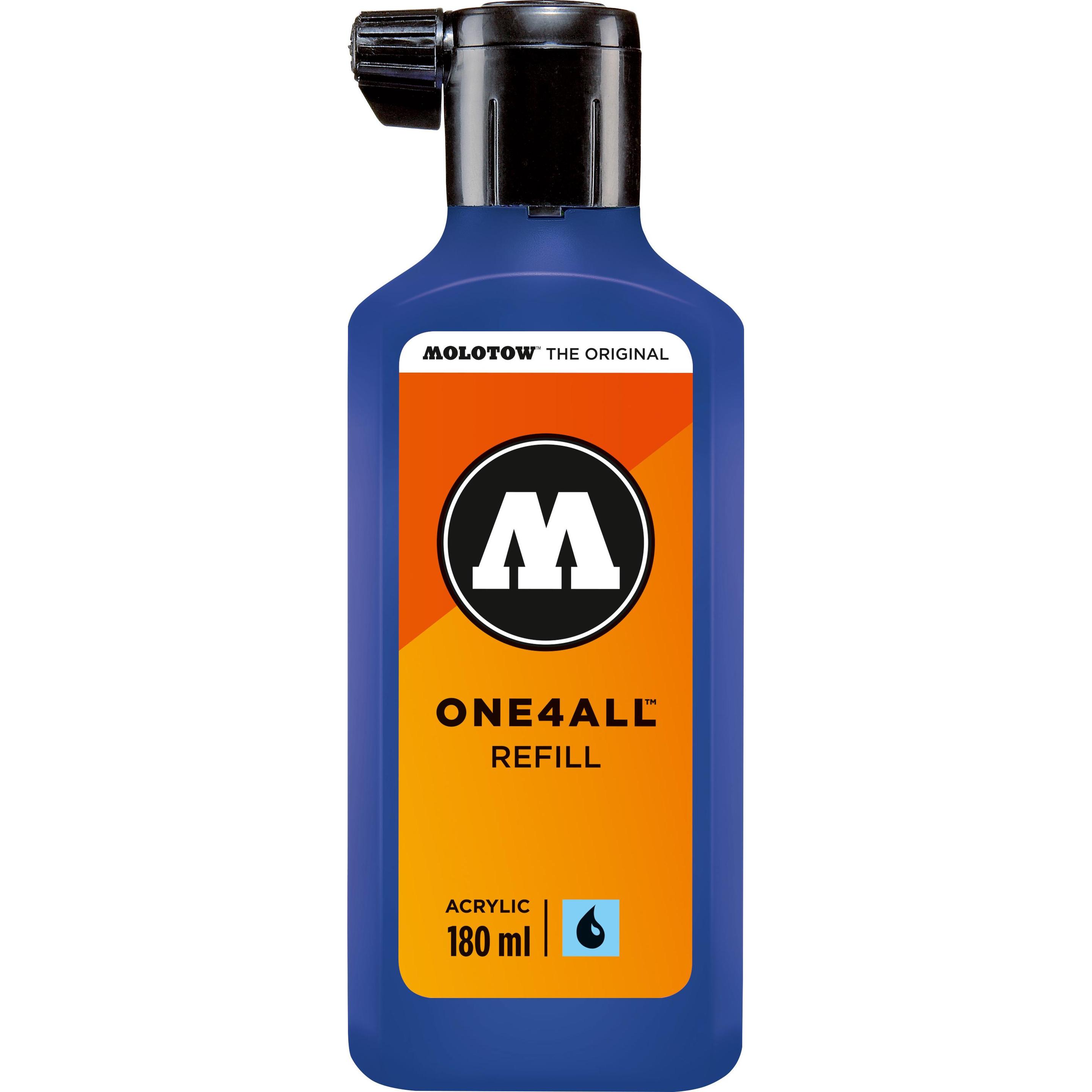 Molotow, Ersatzpatrone, Nachfülltinte One4All für Permanentmarker 180ml echtblau (Nachfülleinheit)