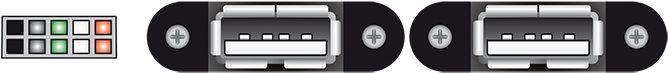 Produktbild Delock Pin USB 2.0/ 2 x USB 2.0 Typ-A, 28 AWG, /s (0.25 m)
