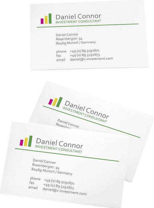 Produktbild Sigel 3C-Visitenkarten (A4, 100 Blätter)