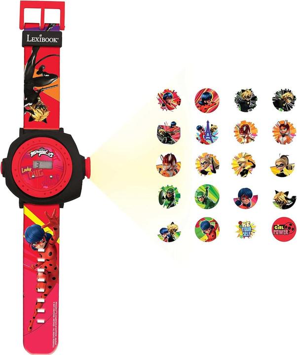 Image du produit Lexibook Horloge de projection numérique au design Miraculous avec 20 images à projeter
