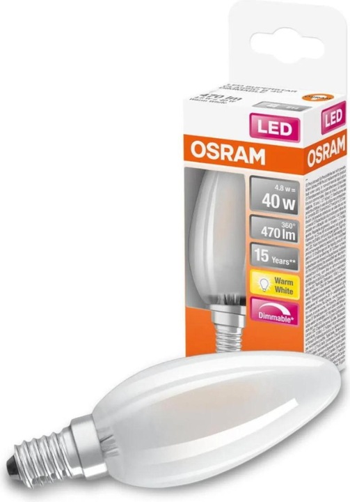 Produktbild Osram Led Retrofit Classic B (E14, 4.80 W, 470 lm, 1 x, F)