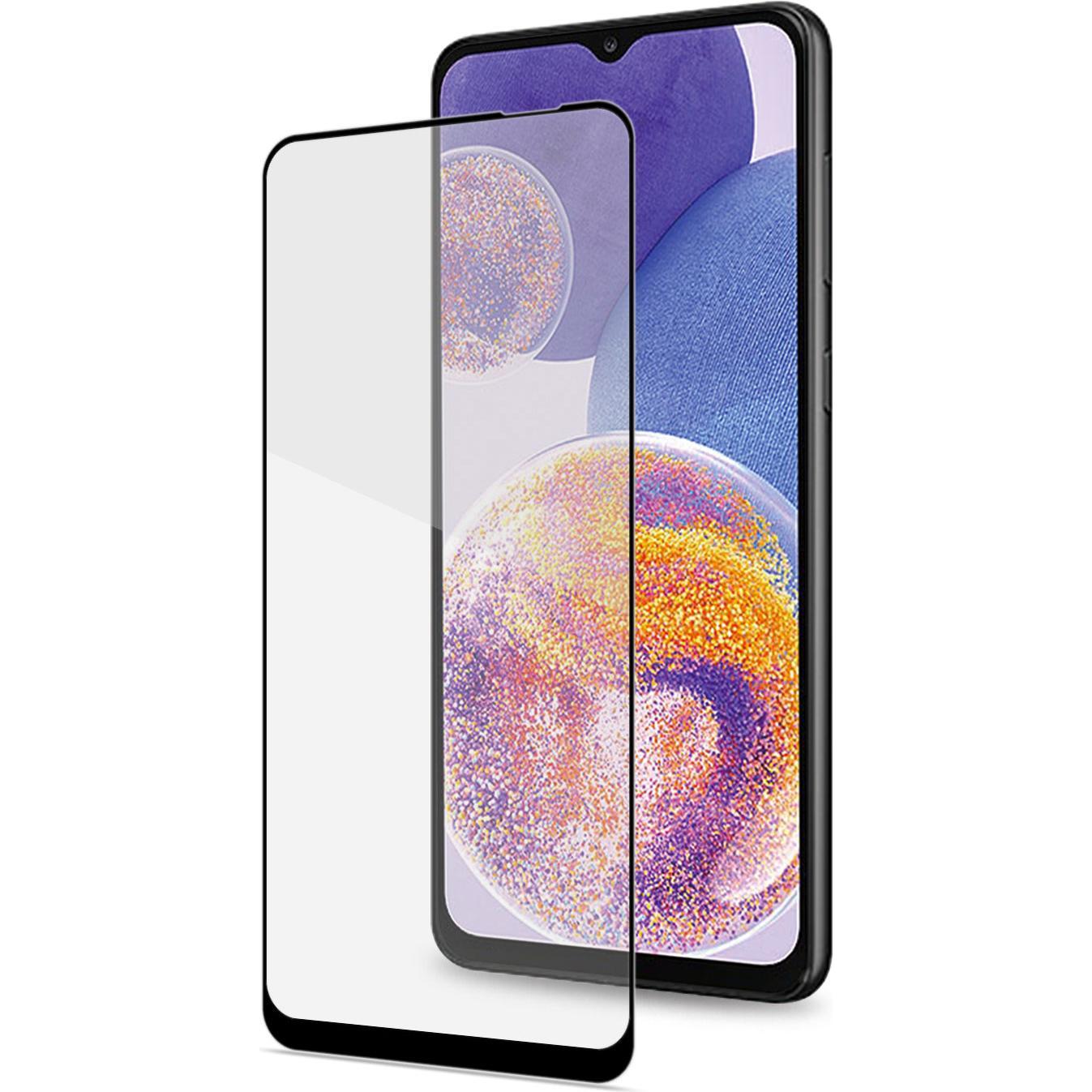 Celly Trasparente/Nero Pellicola Protettiva In Vetro Temperato Per Samsung Galaxy A23 / M23 / M33 (1 Pz., Samsung Galaxy A23 5G), Pellicola Protettiva Smartphone,