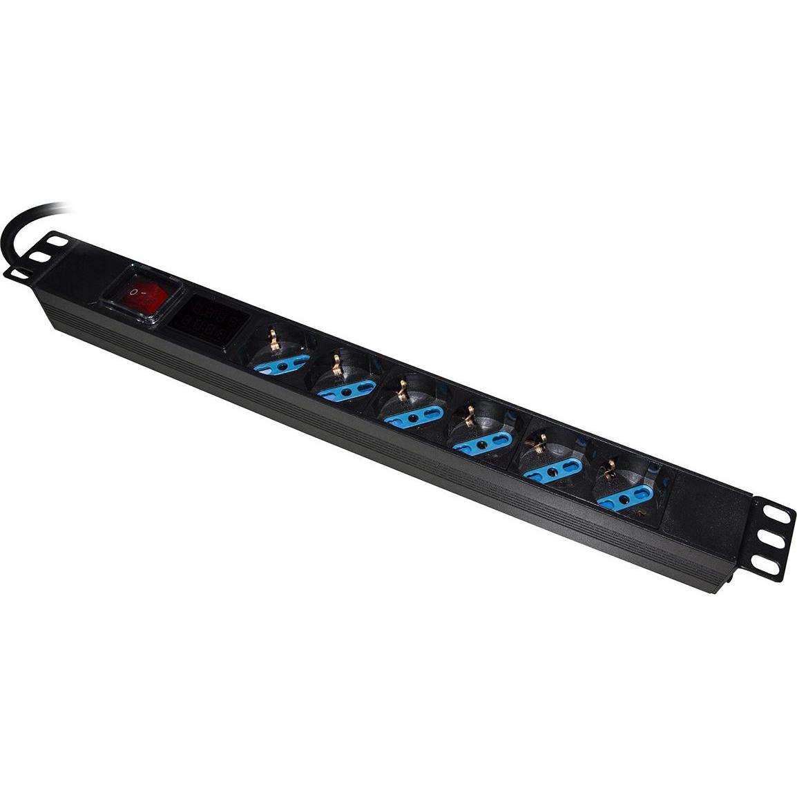 Link Accessori LK10059 Porta Accessori Barra Di Alimentazione, Accessori Per Armadio Rack, Nero