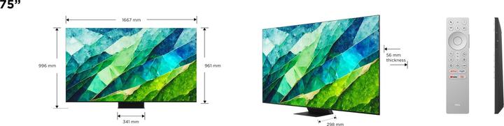 Produktbild TCL 75C855 (75", Mini-LED, 4K, 2024)