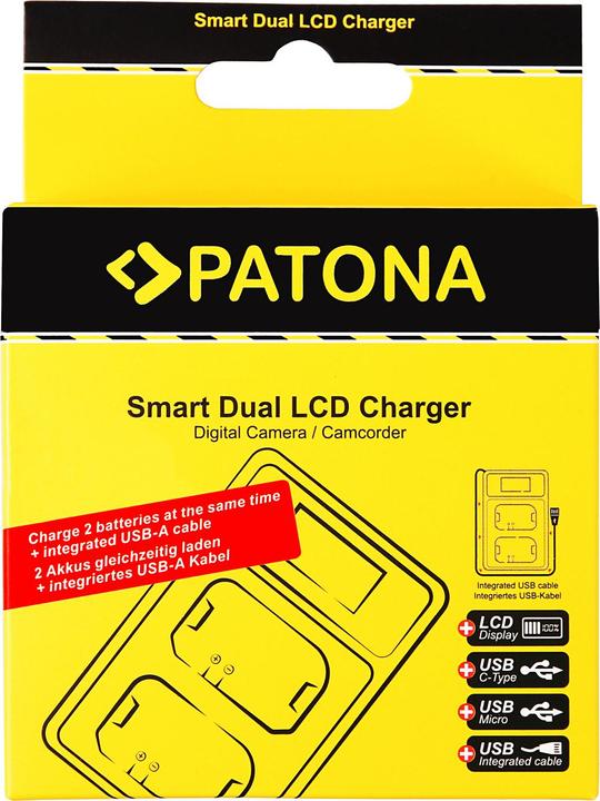 Image du produit Patona Chargeur Smart Dual LCD USB Panasonic DMW-BLG10 (Chargeur de batterie d'appareil photo)