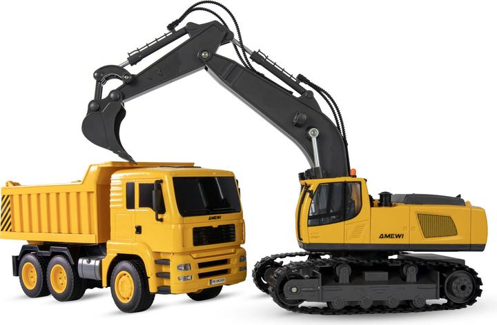 Produktbild Amewi 2-in-1 Set Kettenbagger & Muldenkipper 1:18 RTR (RTR Ready-to-Run)