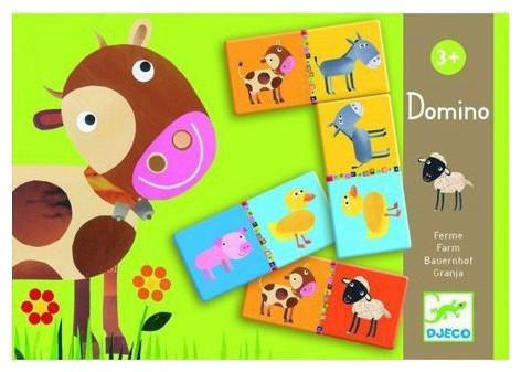 Actual product image Djeco Educational game Domino Farm (German, French, Italian, English)