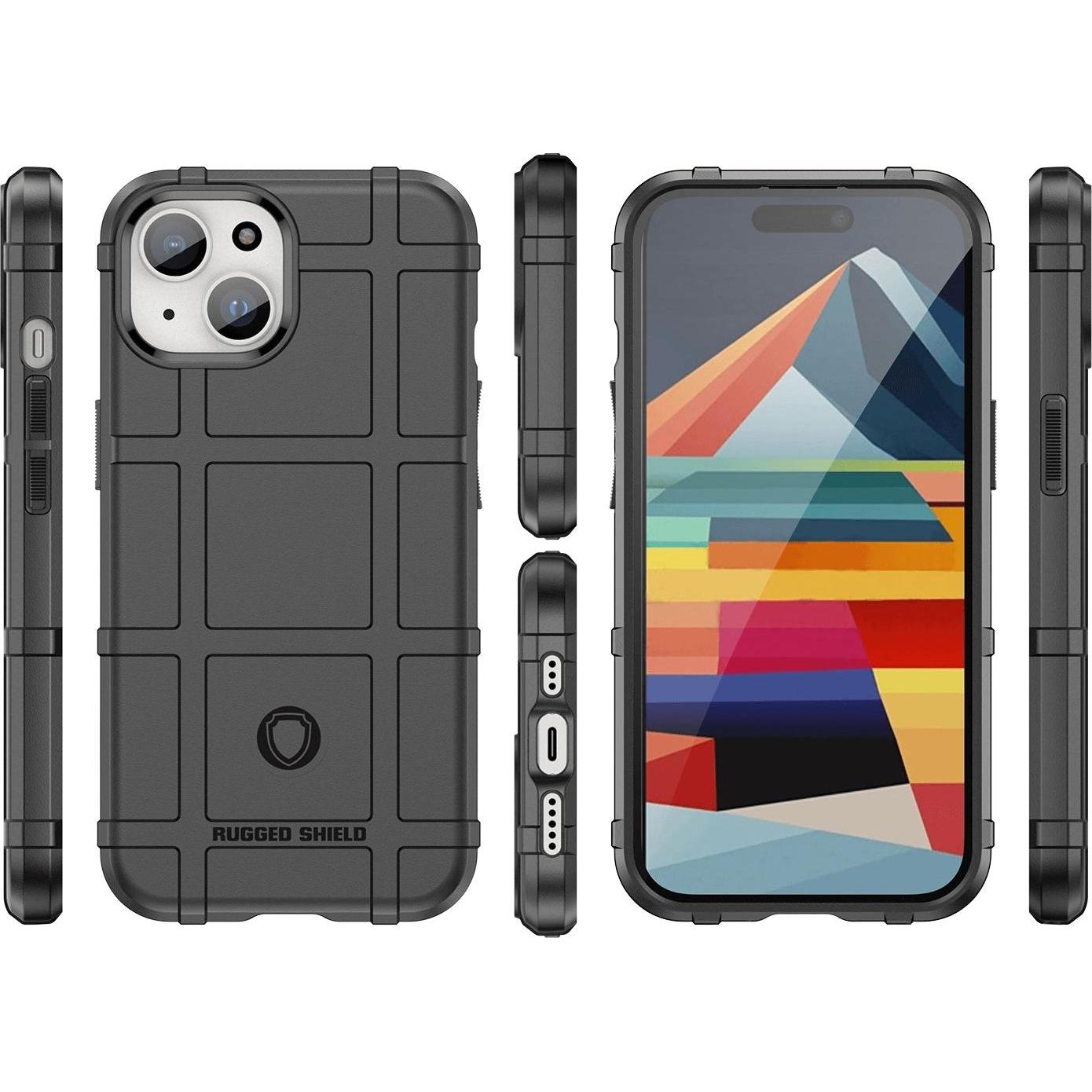 Thumbnail - Cover-Discount iPhone 15 - Backcase Shield schwarz (Apple iPhone 15), Smartphone Hülle, Schwarz