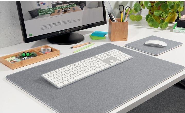 Image du produit Sigel Sous-main Eyestyle, gris clair-noir, couche intermédiaire et coutures blanches, PET recyclé, PP recy