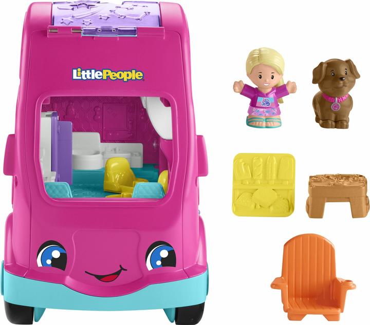 Actual product image Fisher-Price Little People Barbie Little Dreamcamper playset with lights and sounds, 2 figures (85)