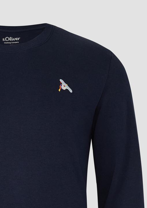 Produktbild s.Oliver Sweatshirt Weiches Sweatshirt mit Artwork im Relaxed Fit (XL)