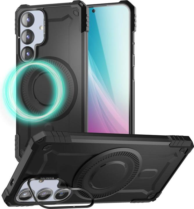 Produktbild Nalia Granite - Armor Panzer Hülle mit MagSafe Ring und Ständer - Military Hardcase (Samsung Galaxy S25)