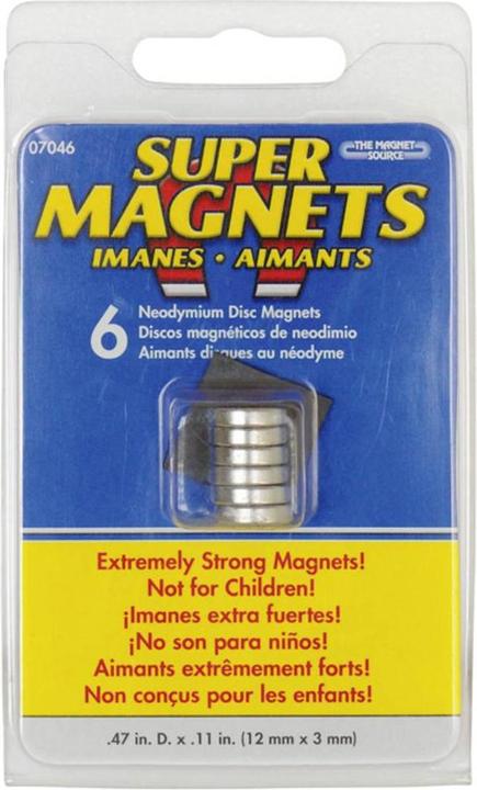 Actual product image Eneroid BLANKO Neodymium magnet set 6 pieces 12 x 3 mm (6 x)