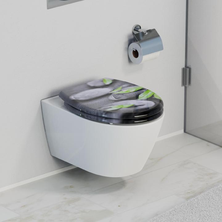 Produktbild Schütte WC Sitz Duroplast WC-Sitz STONE Absenkautomatik Schnellverschluss Quick Release 82374-A Steine