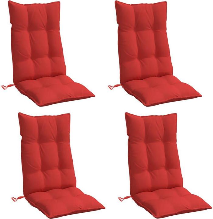 Actual product image vidaXL High-back chair cushions 4 pcs. Oxford fabric (120 x 50 x 7 cm)