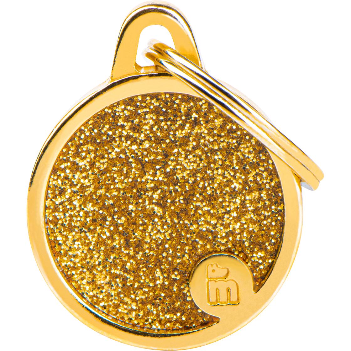 Myfamily MyFa tegn shine, cirkel lille, guld (Cane, Generale), Collare + Guinzaglio