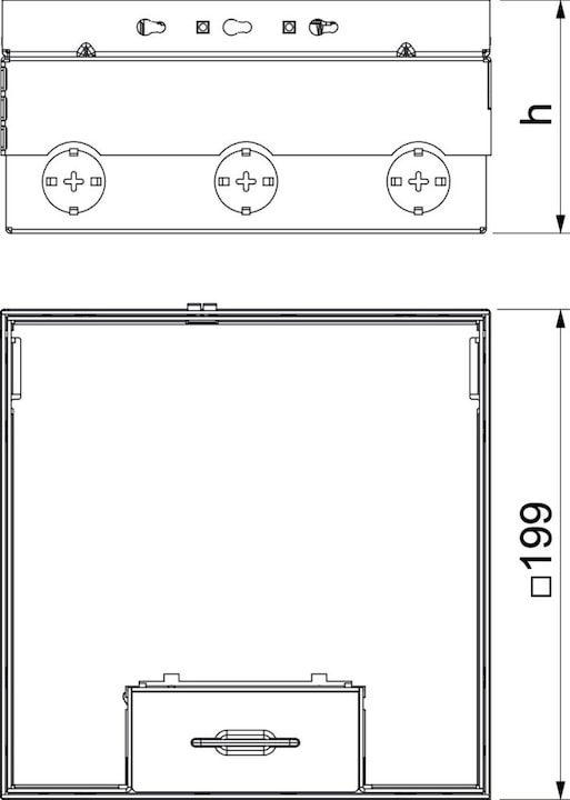 Actual product image OBO Bettermann OBO UDHOME4 2V MT V floor tank complete 3-gang VDE socket outlet