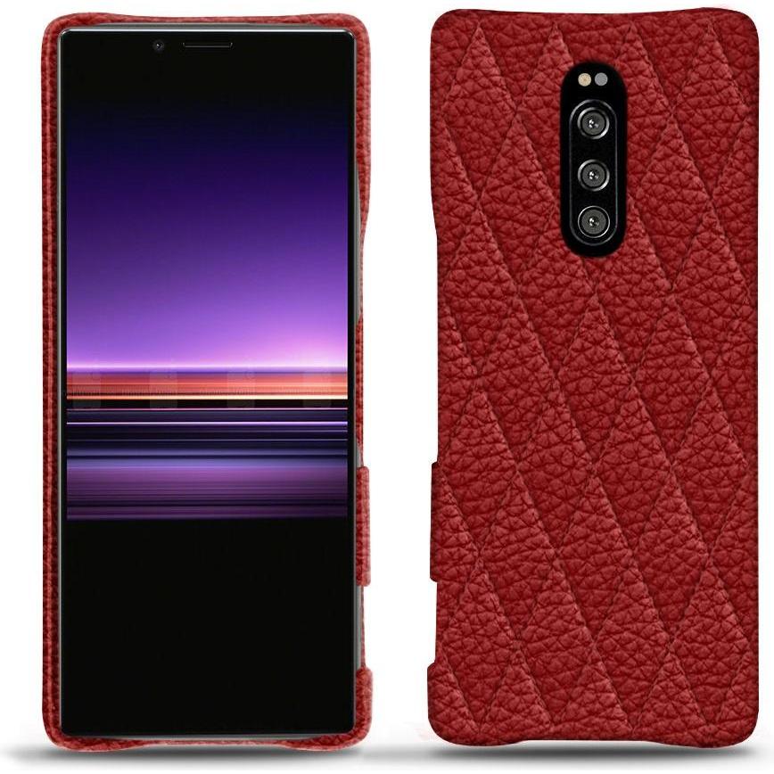 Thumbnail - Noreve Lederschutzhülle (Sony Xperia 1), Smartphone Hülle, Rot