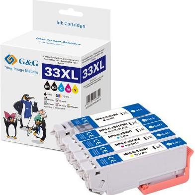 G&G, Cartucce, XL-Druckerpatronen 5er Set für Epson 33XL/ T3357